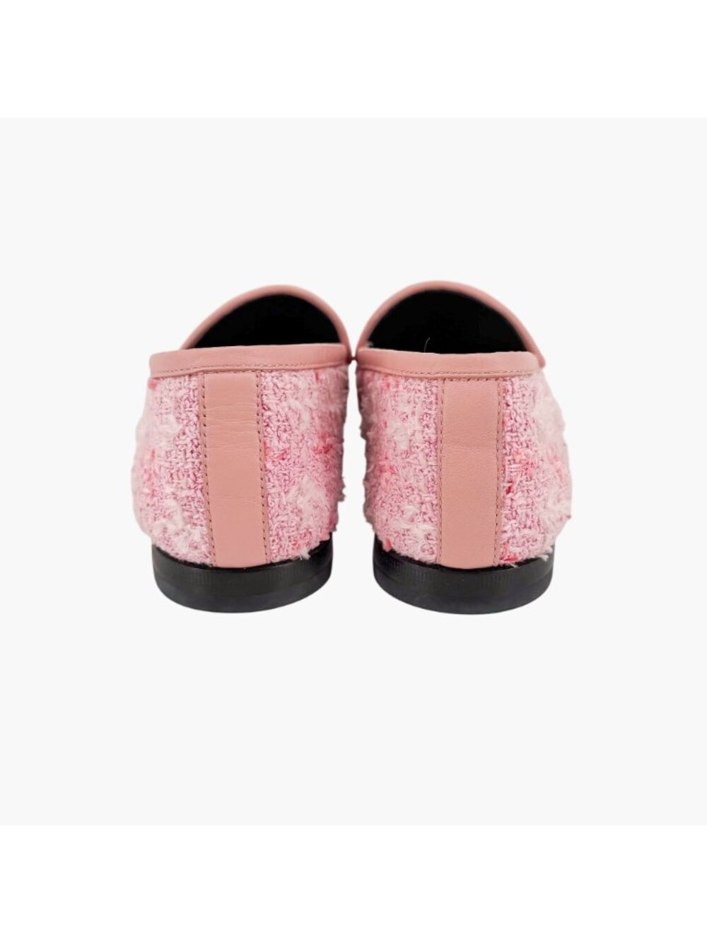 Gucci Jordaan Light Pink Tweed Horsebit Loafers Size 37 US 7 Women's Flats - Picture 7 of 15